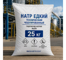 Сода каустическая чешуированная меш/25 кг.