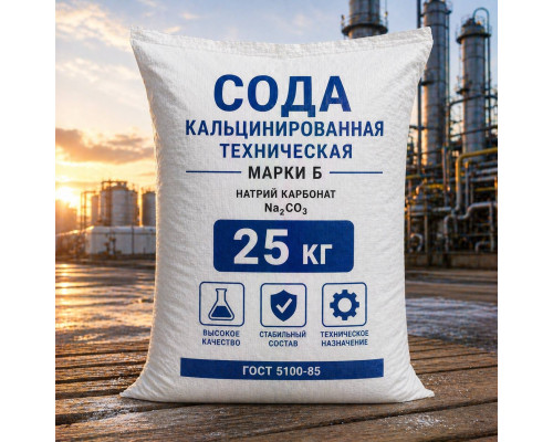Сода кальцинированная техническая марки Б 25 кг.